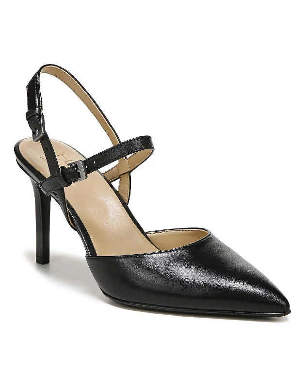 Stylish Basics Adalyn Womens Leather Evening Pumps