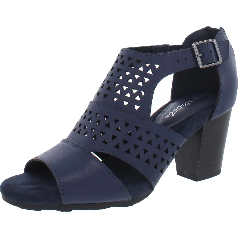 Casual Chic Footwear Offers Adara  Womens Faux Leather Perforated Heel Sandals