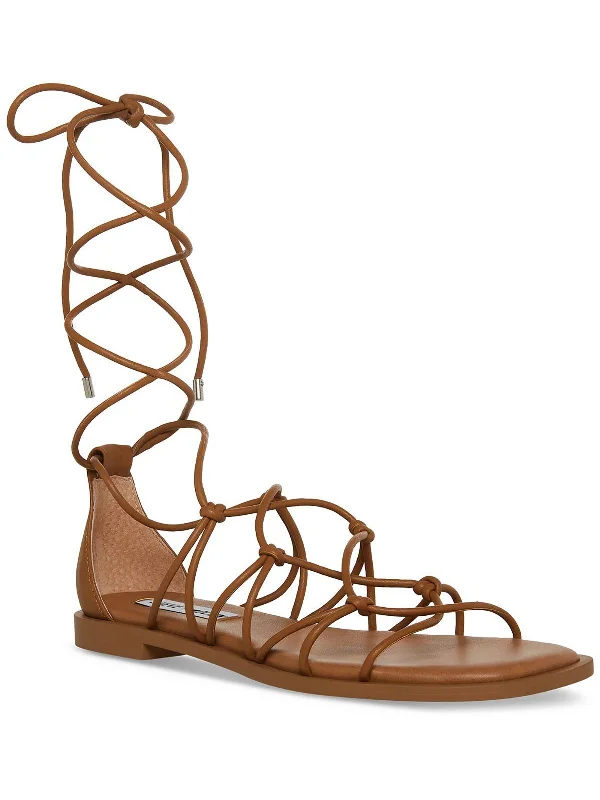 All-Day Comfort Shoes Ainsley Womens Faux Leather Dressy Strappy Sandals