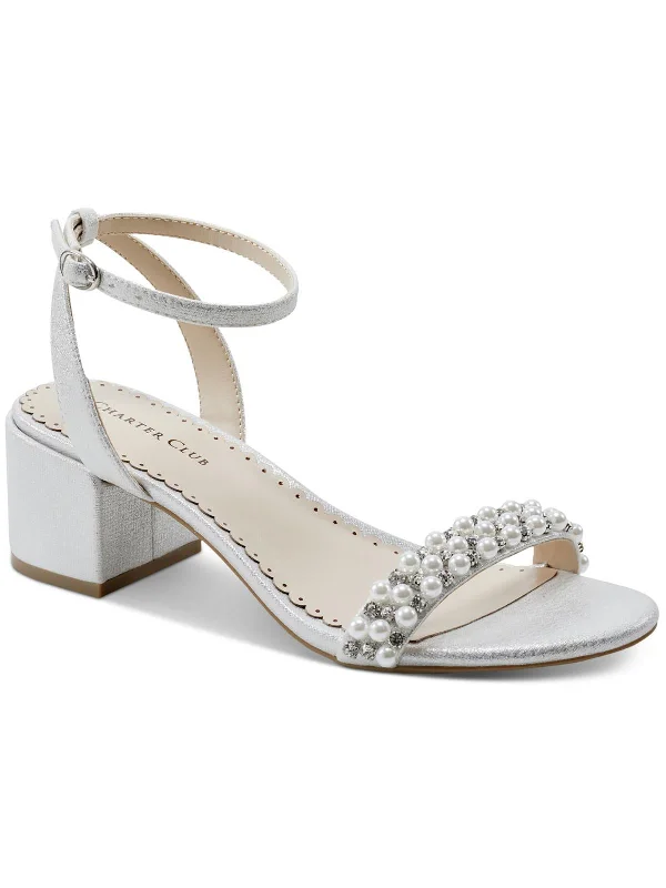 Special Offers, Don't Miss AMARAA Womens Ankle Strap Rhinestones Slingback Heels