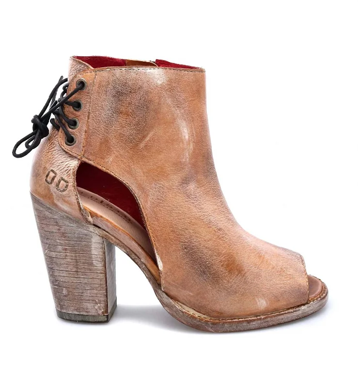 Stylish Statements Angelique Heel In Tan Rustic