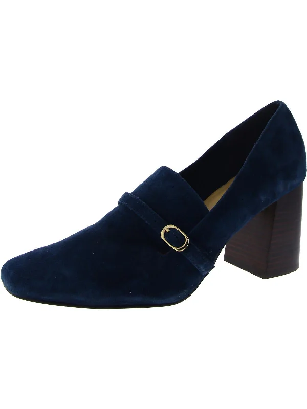 Holiday Discount Ashton Womens Suede Slip-On Loafer Heels