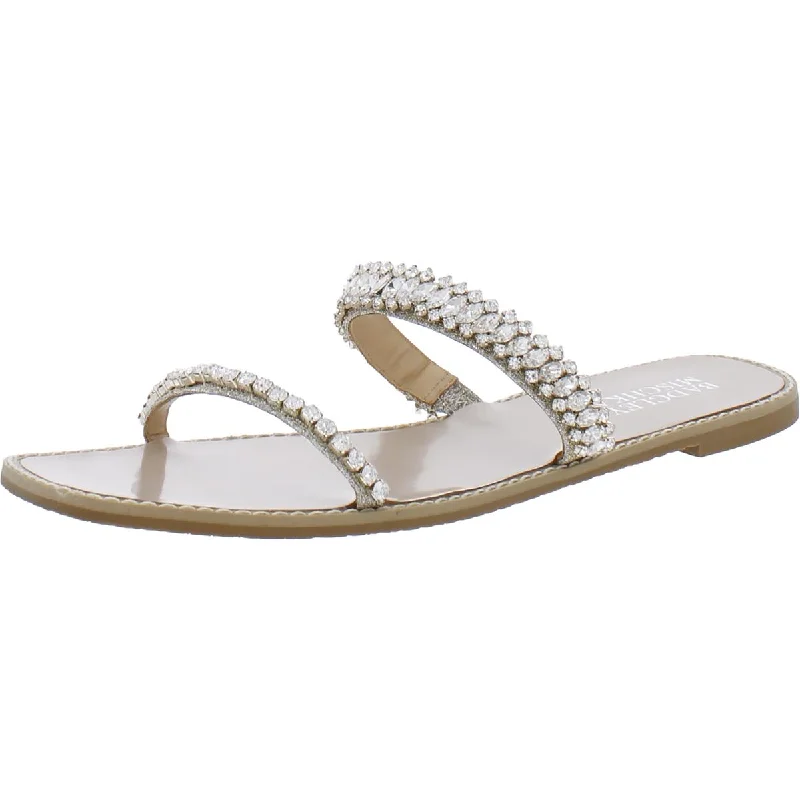 Women's Statement Shoes Badgley Mischka Womens Thina Flat Slip On Slide Sandals