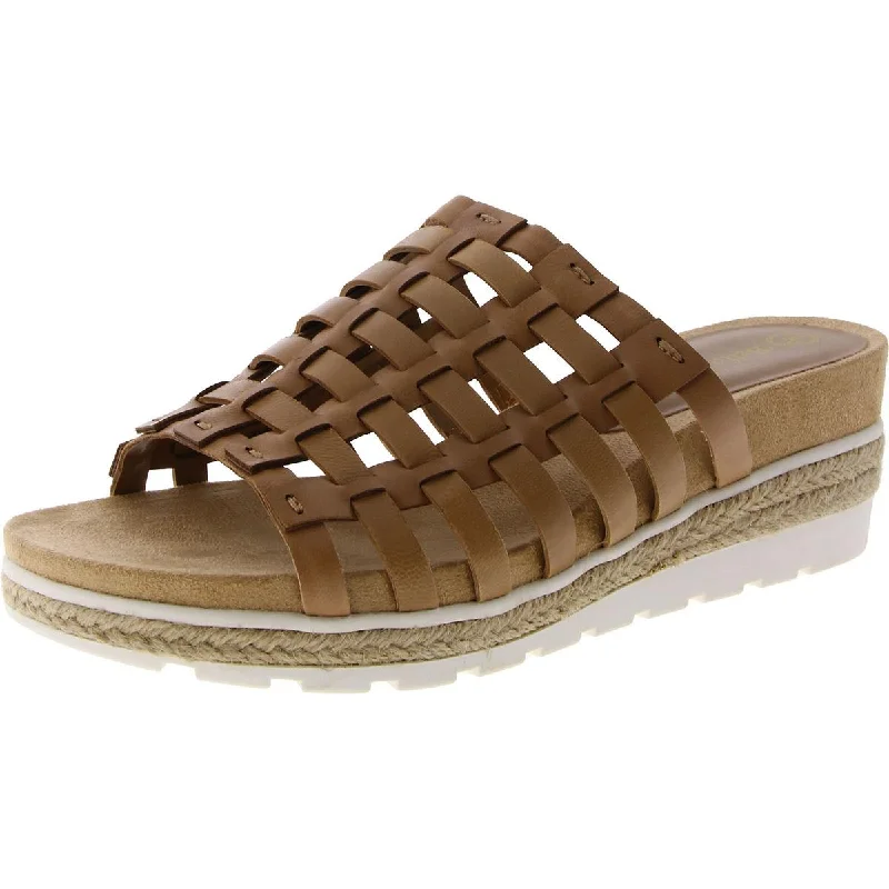 Limited Stock Bella Vita Womens Leather Slip On Wedge Sandals