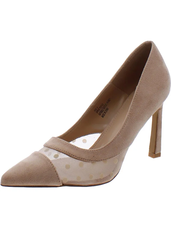 End Of Season Clearance Briar Womens Faux Suede Illusion Pumps