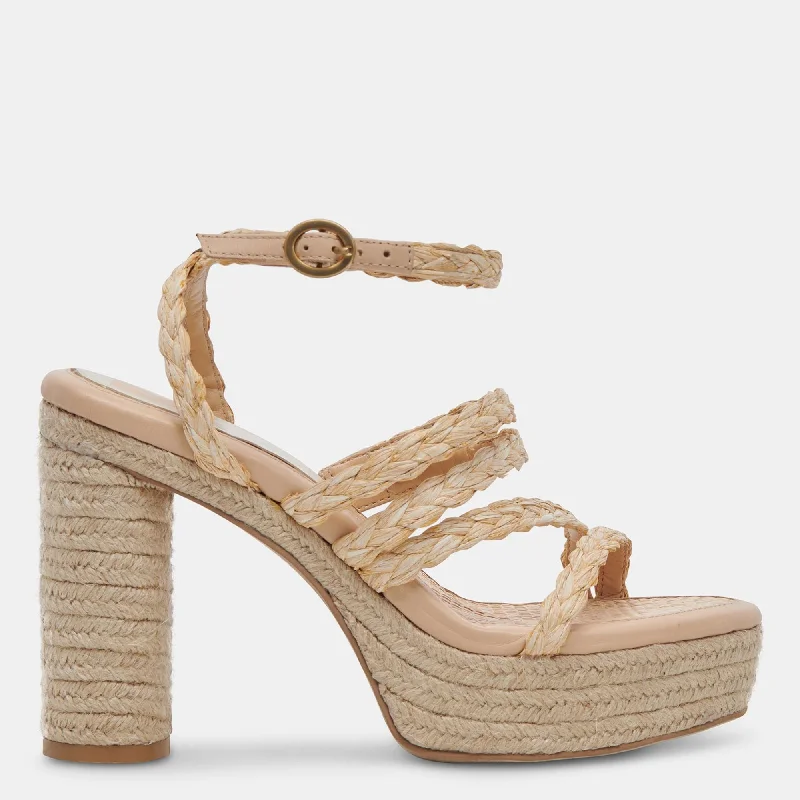 The Latest Trends Catina Heels Lt Natural Raffia