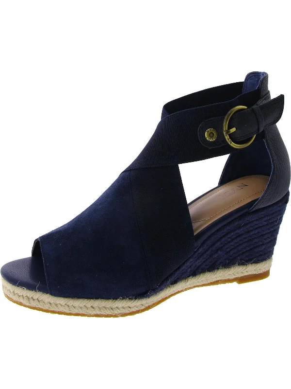 Don't Miss Out CHARISMA Womens Faux Suede Open Toe Wedge Sandals