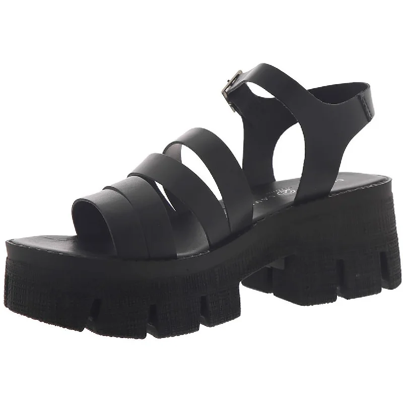 Hurry Before It's Gone Chinese Laundry Womens Low Down Leather Buckle Platform Sandals