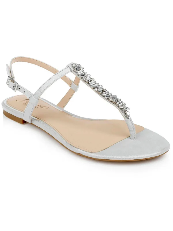 Unleash Your Fashion Dafina Womens Faux Leather Embellished Ankle Strap