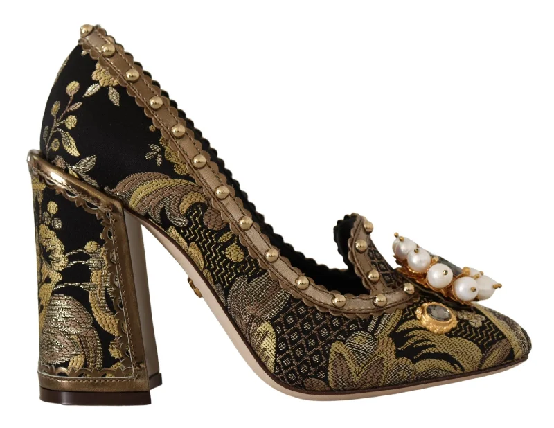 Sale On Sale Dolce & Gabbana Elegant  Jacquard Brocade Women's Pumps