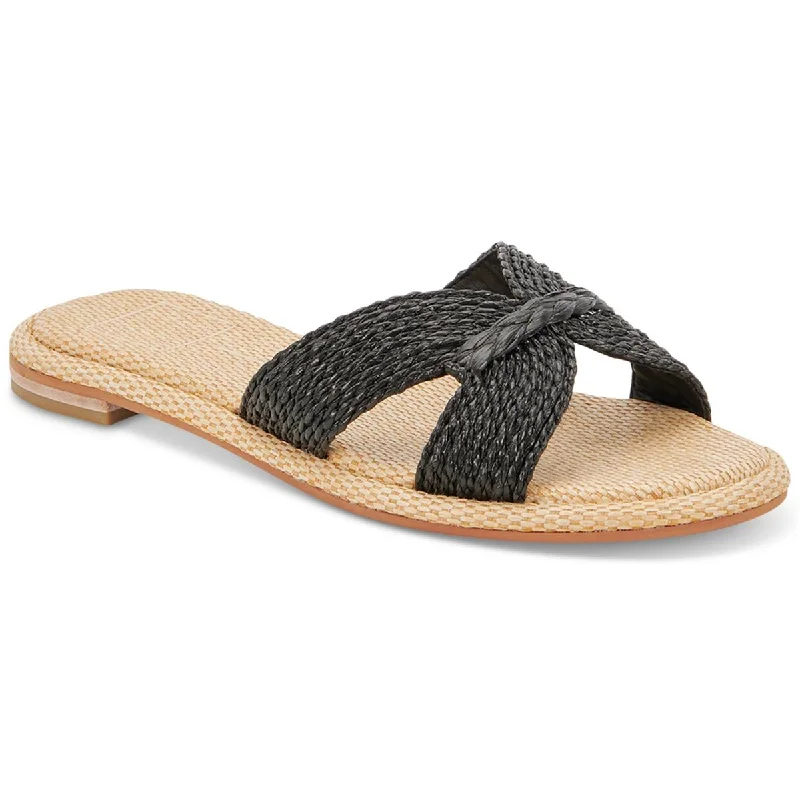 Must-Have Shoe Styles Dolce Vita Womens Atomic Raffia Slide Woven Slide Sandals