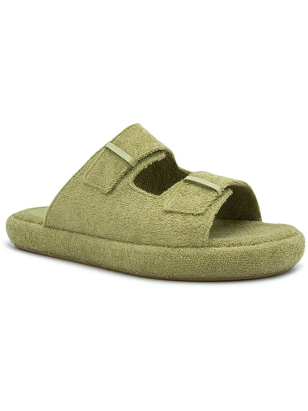 Huge Markdowns Frankie 2 Womens Terry Cloth Strappy Slide Sandals