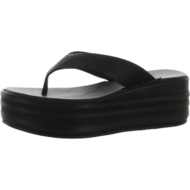 Ends Soon Free People Womens Haven Thong Flatform Slip-on Open-toe Thong Sandals