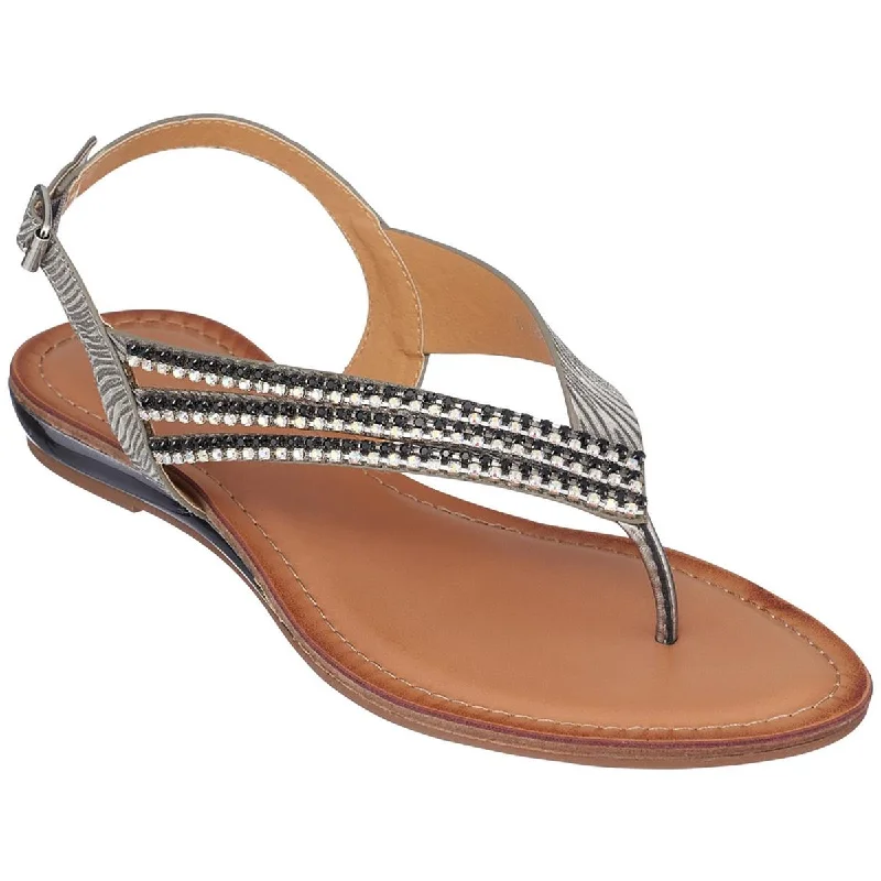 Comfortable Dressy Flats Offers GC Shoes Womens MABEL Faux Leather Slingback Flatform Sandals