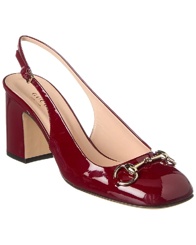 Limited Stock, Big Discounts Gucci Horsebit Patent Slingback Pump