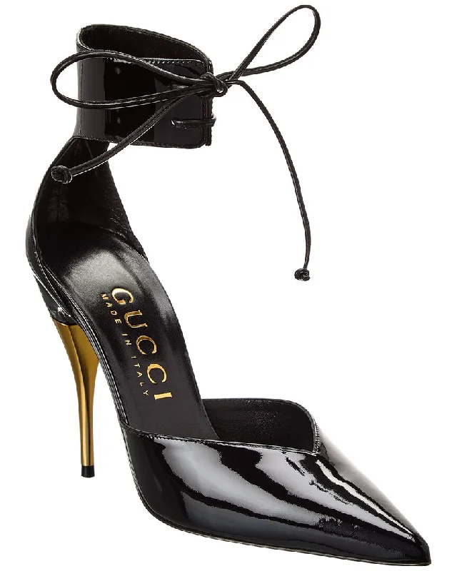 Stylish Deals Gucci Knot Detail Patent Pump