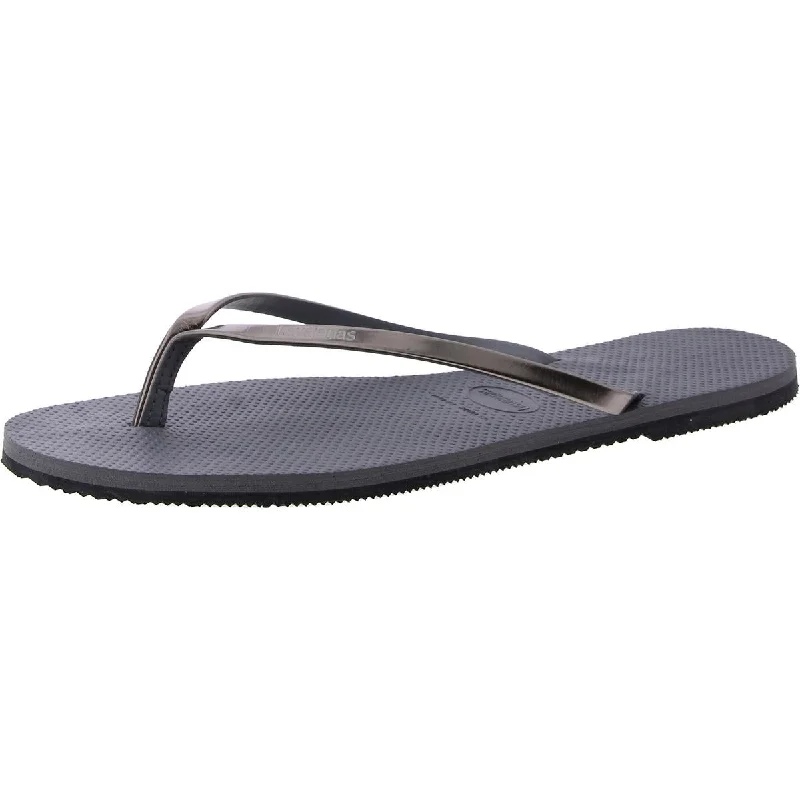 Chic Style, Always In Vogue Havaianas Womens Metallic Slip On Thong Sandals