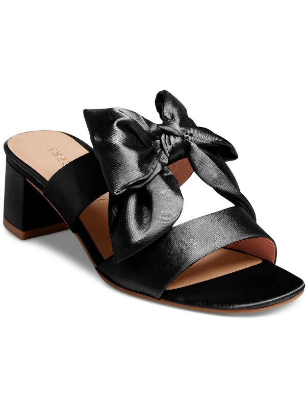 Timeless Elegance Sale Heidi Mid Womens Satin Open Toe Slide