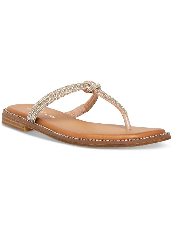 Urban Style Promotions Hollis Womens Slip-On Flip-Flop T-Strap Sandals