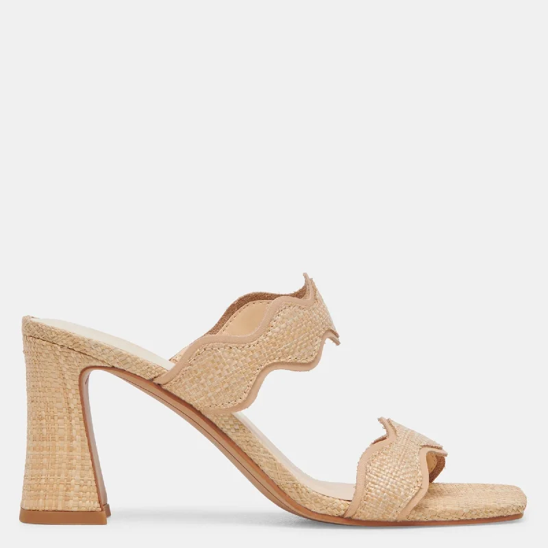 Daily Deals Ilva Heels Lt Natural Raffia