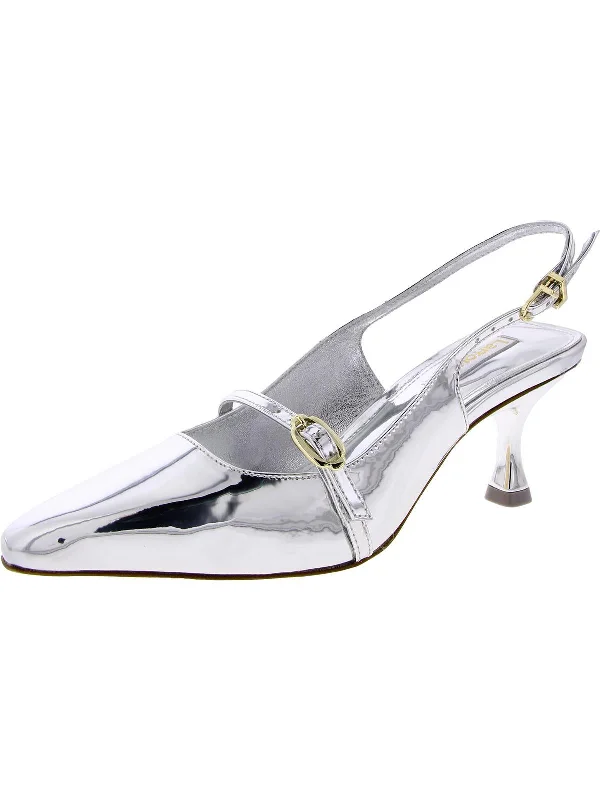 Women's Office Shoes Ines Womens Leather Pointed Toe Slingback Heels