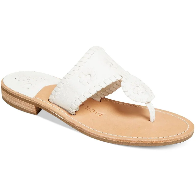 Pastel Styles Jack Rogers Womens Jacks Flat Sandal Leather Slide Sandals