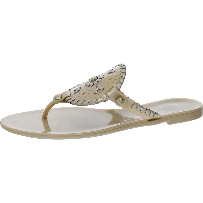 Urban Style Promotions Jack Rogers Womens Metallic Thong Jelly Sandals