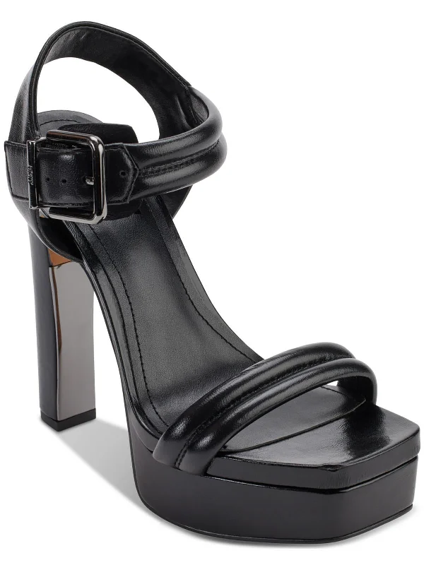 Elevated Casual Discounts Jaysha Womens Leather Buckle Platform Sandals