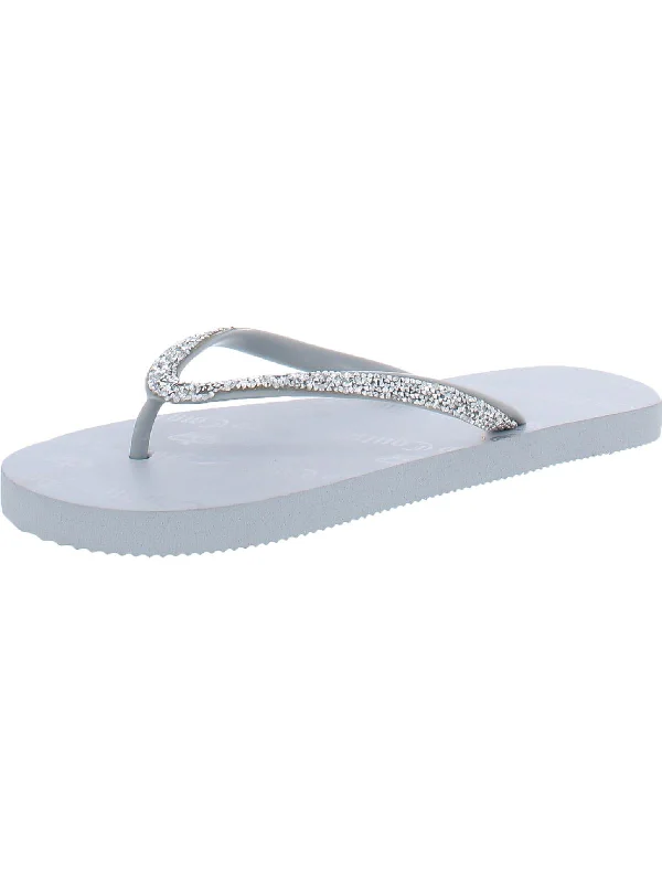 Romantic Chic Deals JC-Shimmery Womens Rhinestone Sandals Flip-Flops