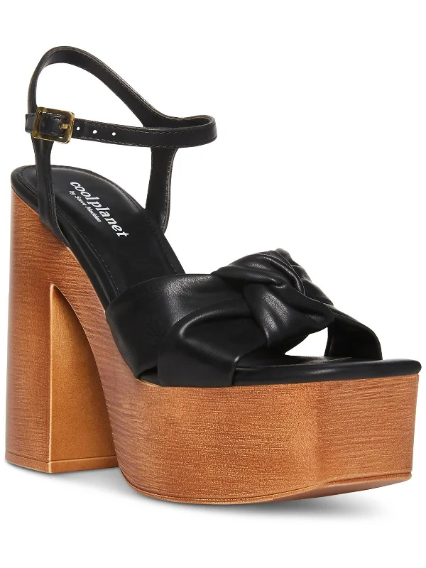 Sophisticated Style Offers Jilly Womens Ankle Strap Square Toe Platform Heels