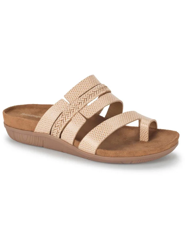 End-Of-Season Clearance Jorry Womens Faux Leather Slide Sandals