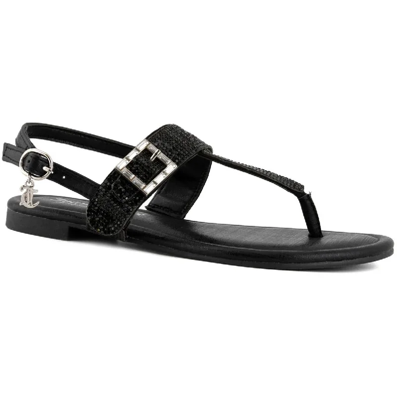 Affordable Trendy Fashion Juicy Couture Womens Zaray Rhinestone Embellished Ankle Strap