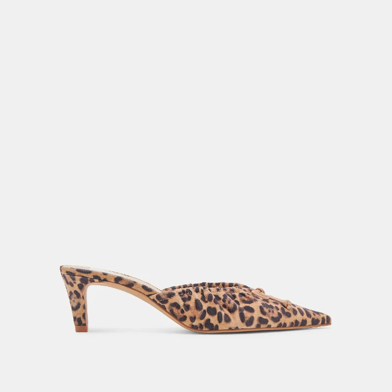 Casual Yet Chic Sales KAIRI MID HEELS DK LEOPARD SUEDE