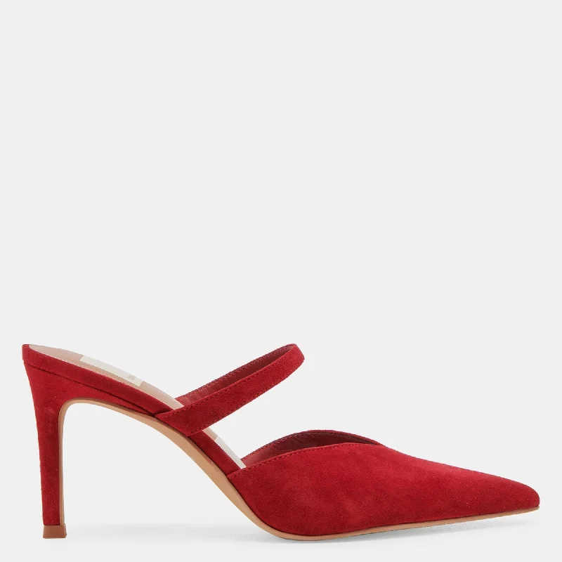 Valentine's Special Kanika Heels Crimson Suede