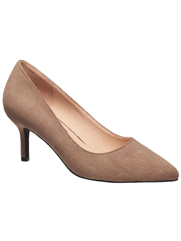 Trendy Casual Shoes Offer Kate Womens Faux Suede Vegan Pumps