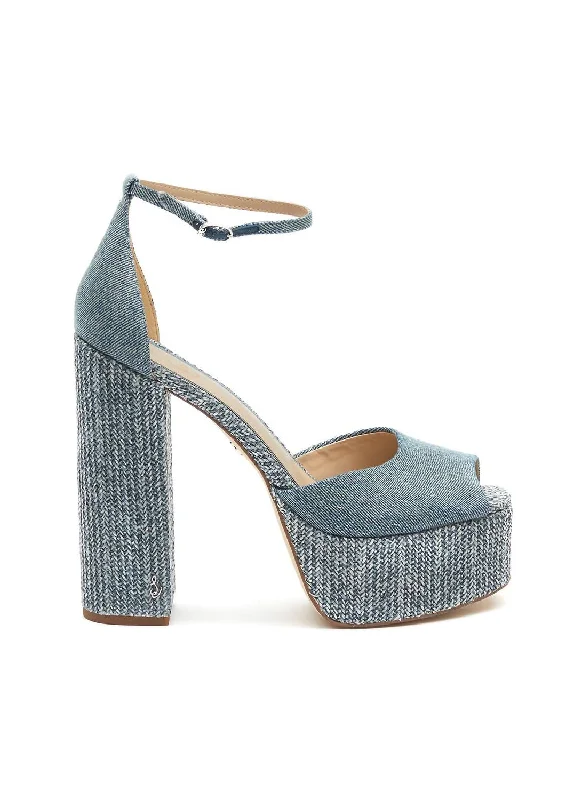 Sophisticated Boots Sale Kori Platform Sandal In New Blue Denim