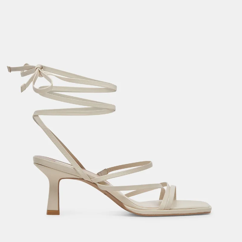 Versatile Fashion Shoes Malabo Heels Ivory Leather