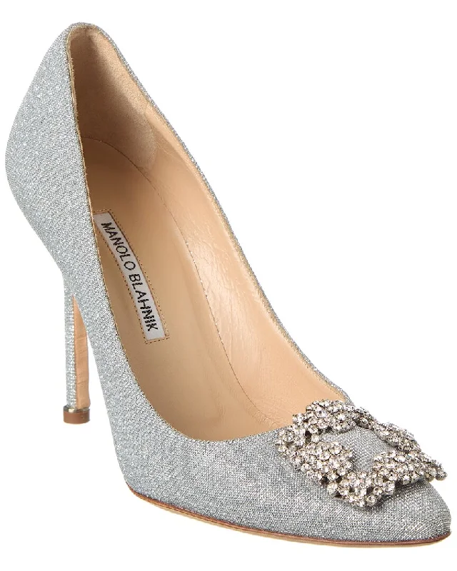 Comfortable Fashion Shoes Manolo Blahnik Hangisi 105 Glitter Pump