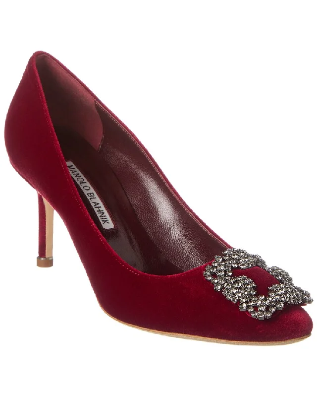 Soft Sole Casual Shoes Manolo Blahnik Hangisi 70 Velvet Pump