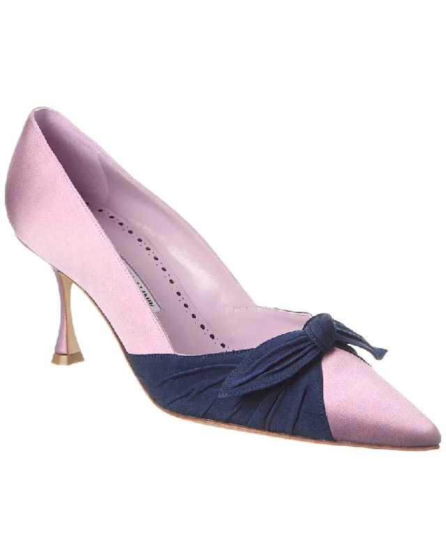 Vintage-Inspired Footwear Sale Manolo Blahnik Terka 70 Satin Pump