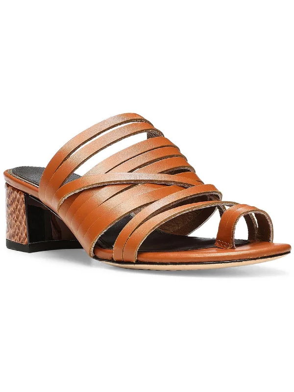 Refined Fashion Sale Marlow Womens Leather Strappy Block Heel