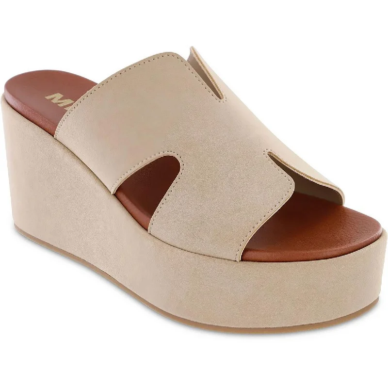 Step Ahead, Lead The Trend Mia Womens RETA Suede Open toe Wedge Sandals