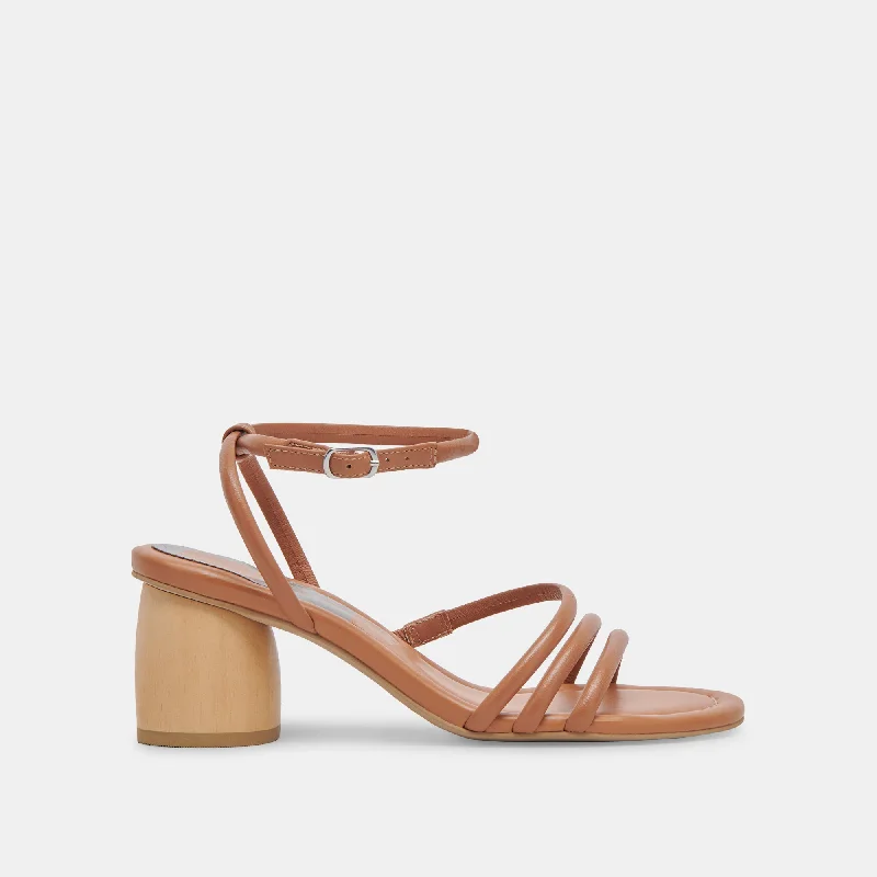 Sophisticated Street Style Offers MIKAEL HEELS TAN LEATHER