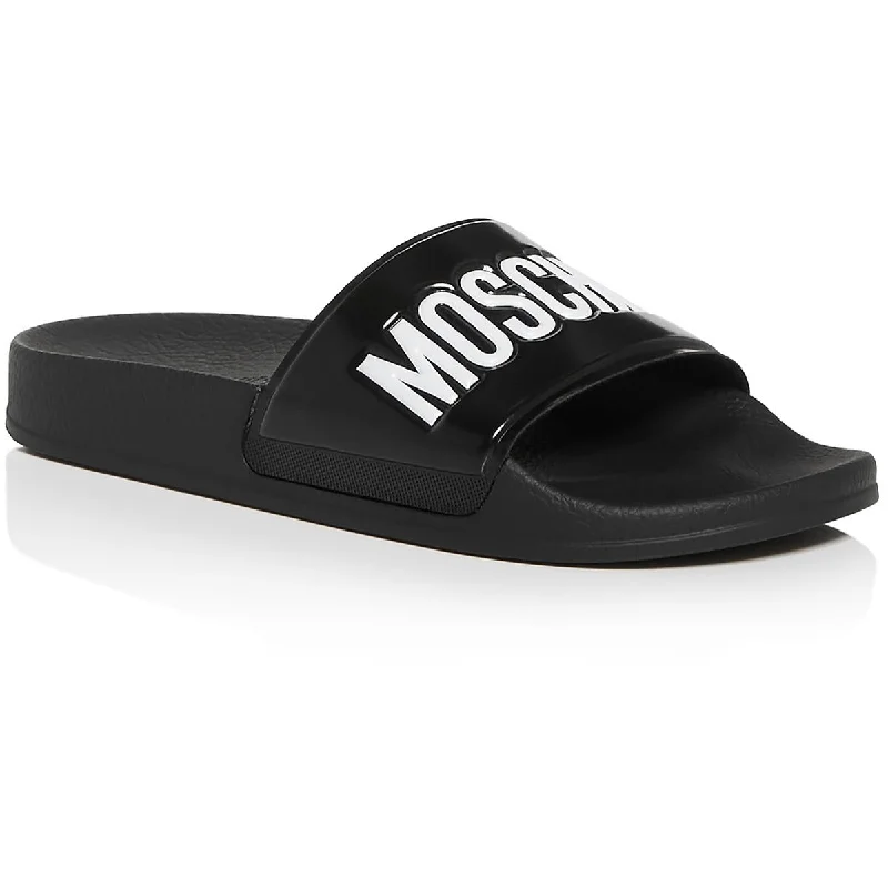 Casual Chic Footwear Offers Moschino Womens Rubber Slip On Slide Sandals