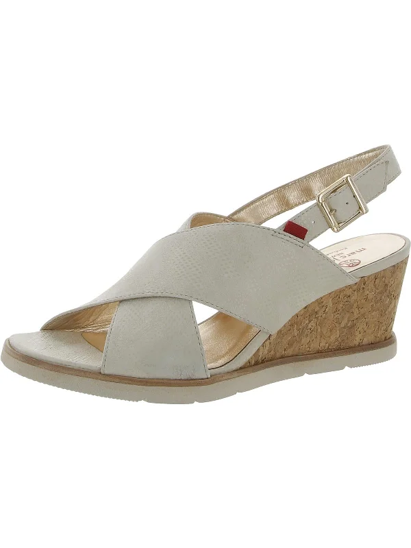 Chic And Trendy Myrtle Beach Womens Leather Cork Slingback Sandals