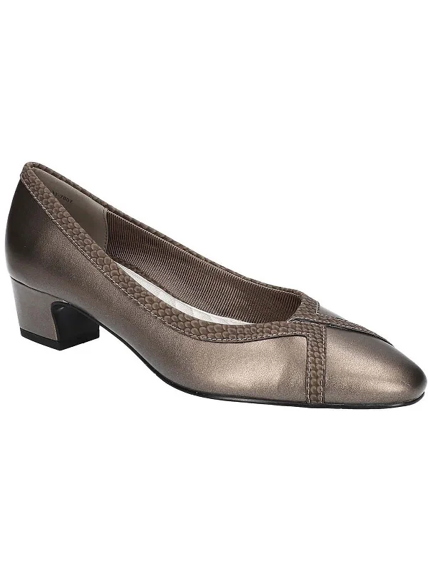 Trendy Pulse Myrtle Womens Faux Leather Comfort Insole Pumps