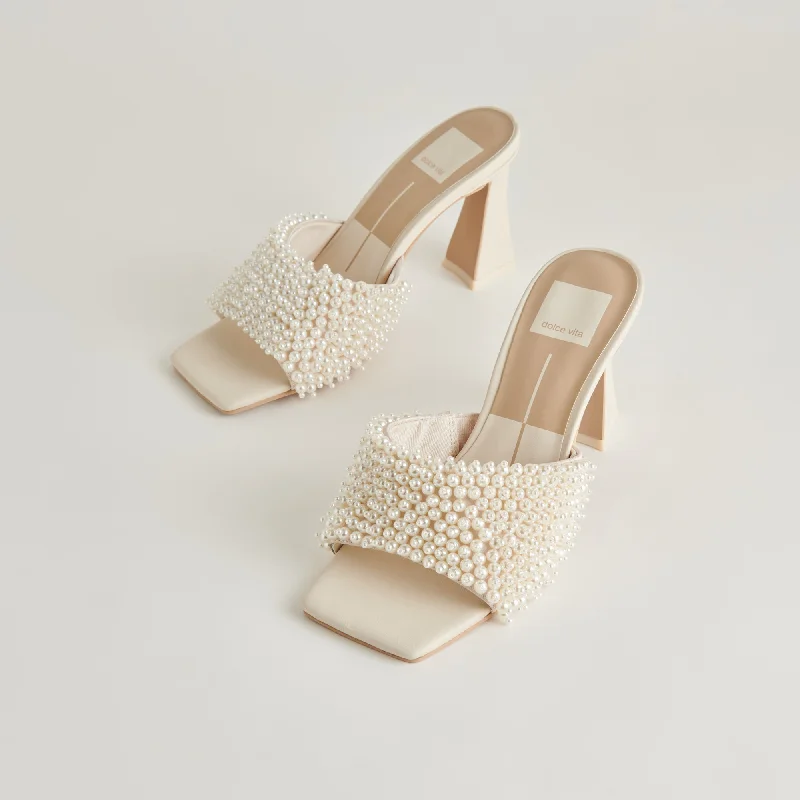 Flash Sale Now NANDY PEARL HEELS VANILLA PEARLS