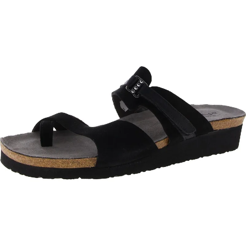 Travel-Friendly Footwear Promotion Naot Womens Jessica Faux Leather Slip On Slide Sandals