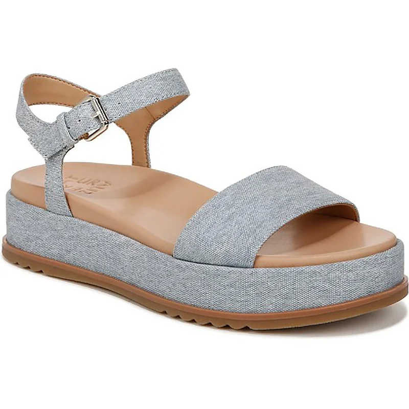 Seasonal Sale Naturalizer Womens ZANE Denim Round toe Flatform Sandals