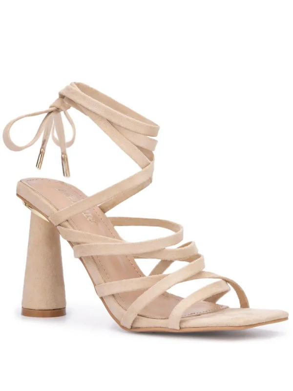 Browse Our Top Products NIA Womens Faux Suede Square toe Strappy Sandals